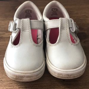 White T-strap Keds Shoe